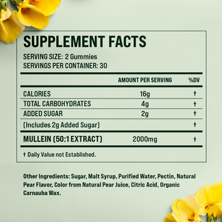 BetterLungs® üheksavägise (mullein) ekstraktiga kummikommid, pilt 9