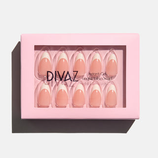 Classic French, set de unghii false press-on cu aspect de gel