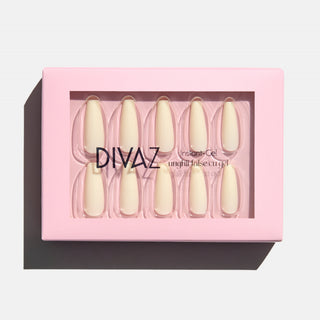 Ivory, set de unghii false press-on cu aspect de gel