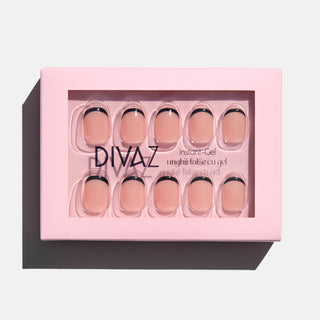 Midnight Tips, set de unghii false press-on cu aspect de gel