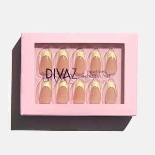 Pure French, set de unghii false press-on cu aspect de gel