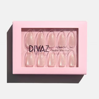 Soft Pink, set de unghii false press-on cu aspect de gel