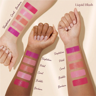 Blush lichid Liquid Blush Temptation DIVAZ, nuanta si textura