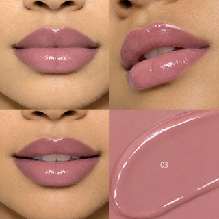 Lip gloss 03 DIVAZ aplicat pe buze