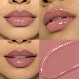 Lip gloss 14 DIVAZ aplicat pe buze