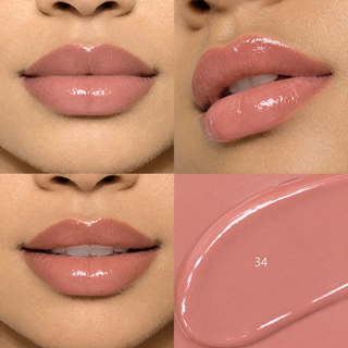 Lip gloss 34 DIVAZ aplicat pe buze