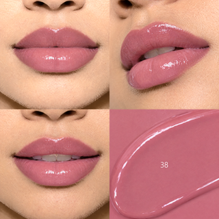 Lip gloss 38 DIVAZ aplicat pe buze